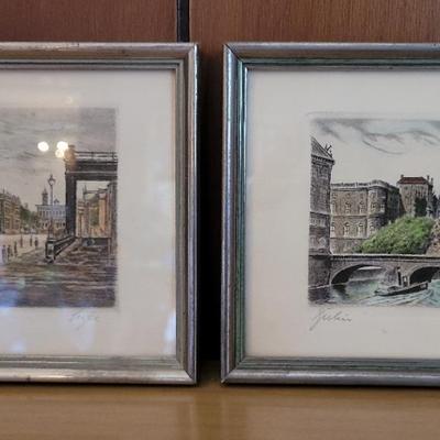 Vintage 1963 European Etchings 