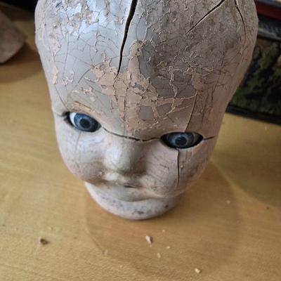 Antique doll heads 
