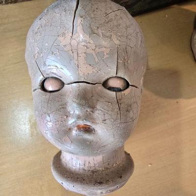 Antique doll heads 