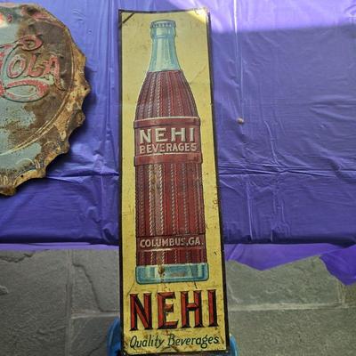 Nehi soda tin sign