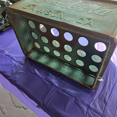 Rare Green Coca Cola iron carrying case