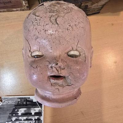 Antique doll heads 