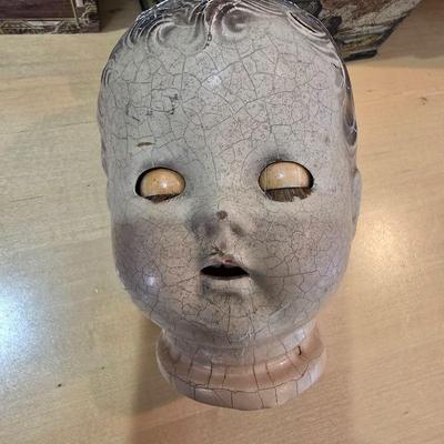 Antique doll heads 