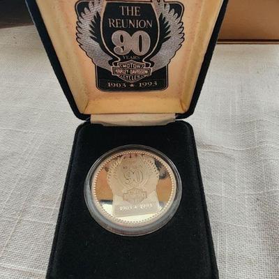 harley davidson silver coin