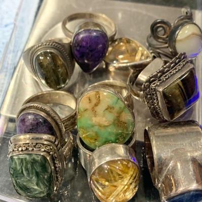 Polished Stone Rings