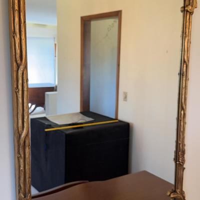 Vintage Gilt Style Carved Wood Mirror