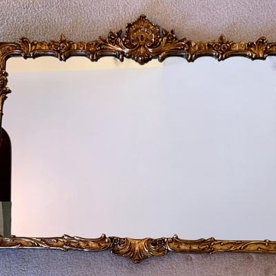 Vintage Hand-Carved Gilt Style Mirror #2