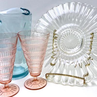 Vintage “Hazel Atlas” Depression Goblets and "Heisey"