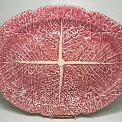 "Bordallo Pinheiro" Pink Cabbage Large Platter 