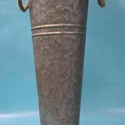 Galvanized Metal Vase 
