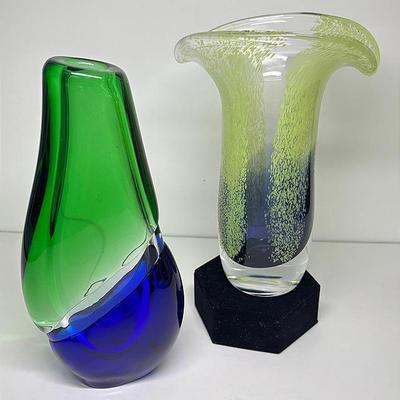 Hand Blown Glass Art Vase Collection