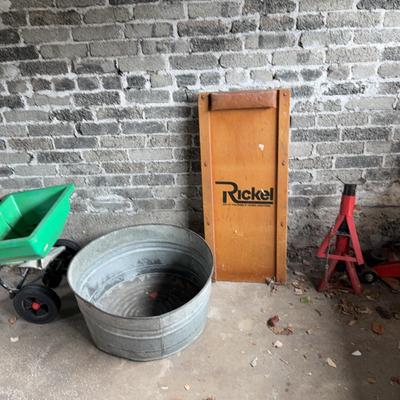 Jack, Creeper, Spreader, Galvanized Tub