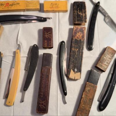 6 Antique Straight Razors