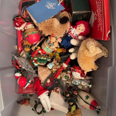 Large Lot Of Christmas Ornaments 