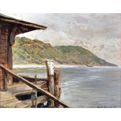 "CONSTANTIN A. WESTCHILOFF (RUSSIAN/ AMERI. 1877-1945) HUDSON RIVER | Bear Mountain
Gouache/mixed media on paper
8 x 10 in., sight...