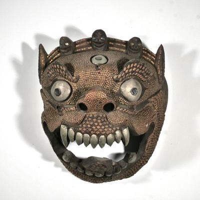 MONUMENTAL INDONESIAN MASK | h. 31 x w. 28 x d. 17 in.