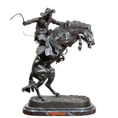 AFTER FREDERIC REMINGTON: BRONCO BUSTER | Bronco Buster
h. 24.75 x w. 15.5 x d. 18 in.
