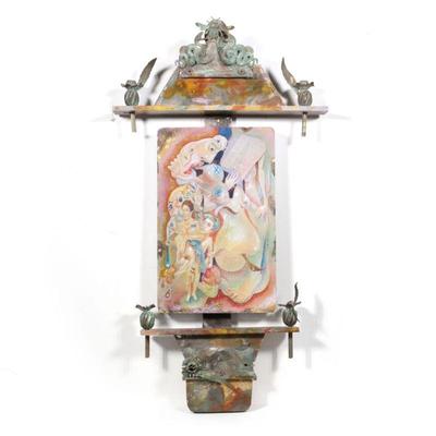 "ARTHUR WOOD (BROOKLYN, 20TH CENTURY) OUTSIDER ART SURREALIST ASSEMBLAGE | Untitled (Please Do Not Talk You Are Boring And You...