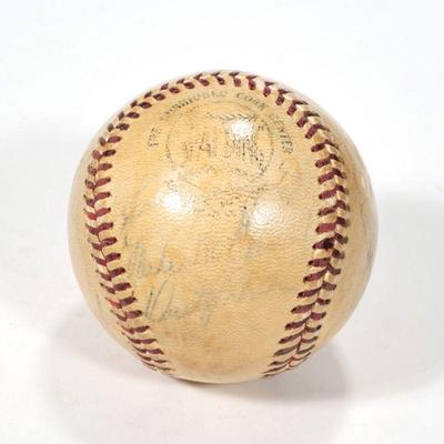 TEAM SIGNED BASEBALL | some faded, illegible
