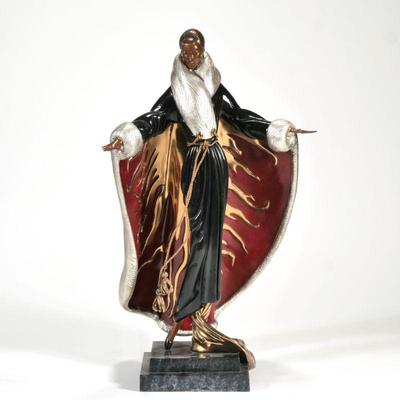 ERTE [ROMAIN DE TIRTOFF] (1892-1990), BRONZE | Fauberg St. Honore
ed. 83/375, Chalk & Vermillion
h. 18 x w. 12 x d. 9 in.
