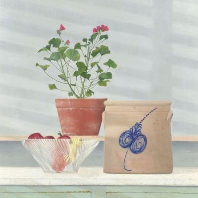 "CLAIRE M. CONANT (AMERICAN, 20TH CENTURY) | Geranium with Glass Bowl
oil on canvas
h. 28 x 24 in.,
Signed lower right
h. 33.75 x w....