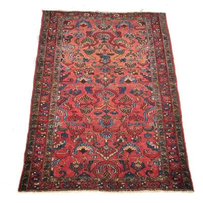 ANTIQUE BIDJAR RUG | Rug has some wear to the center as well as discoloration and losses at the edges