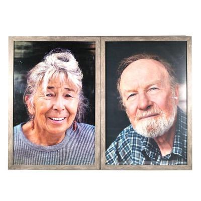 "(2pc) FRANK RITTER (AMERICAN, 1947-2023) PETE & TOSHI SEEGER | Portraits of Pete & Toshi Seeger
Large format photographic...