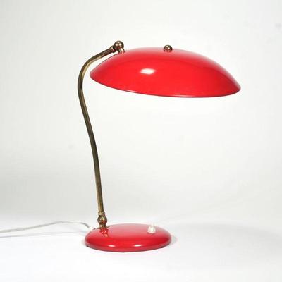 "CHRISTIAN DELL / BAUHAUS '6781' DESK LAMP | Desk lamp; shade dia. 10.25 in.
h. 15 x l. 11.75 in."