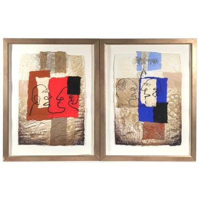 "(2pc) THOMAS HAMANN (B. 1955) EMBOSSED LITHOGRAPHS | TALK TALK I / TALK TALK II
Embossed lithograph assemblage
h. 23 x 16 in.,...