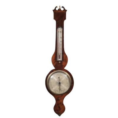 C. BELATTI & SONS BANJO BAROMETER, NEWARK, NY | h. 37.5 x w. 10 x d. 2.5 in.