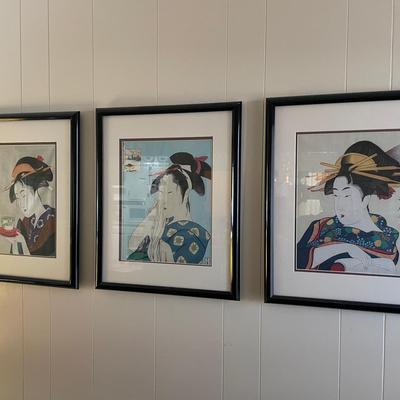 Trio of Vintage Geishas