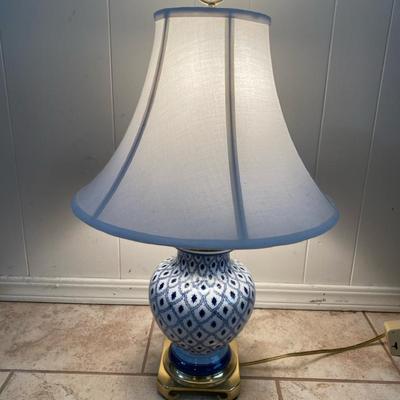 Blue & White Lamp