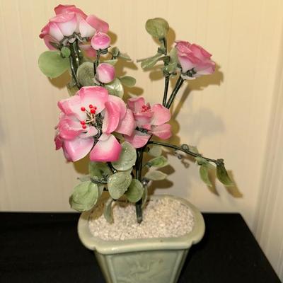 Hot Pink Glass Flower Tree