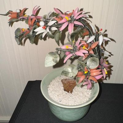 Tri Colored Glass Flowers
