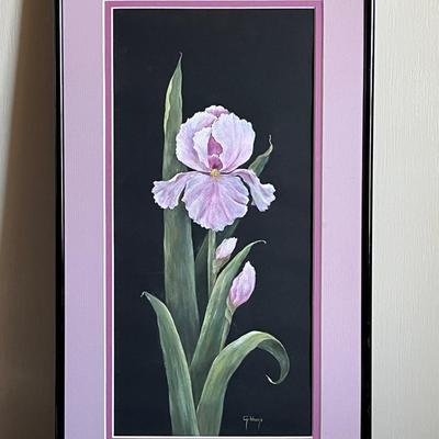 Pink Iris - Signed