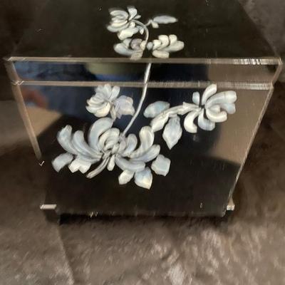  Black Lacquered Wood Box