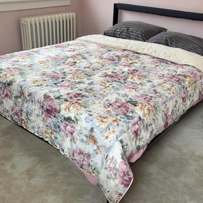 Queen Size Bed Frame And New Lucid Brand Mattress 