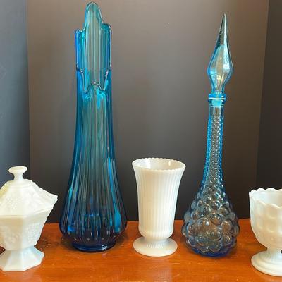 Assorted E.O. Brody Co and Fenton style Glassware