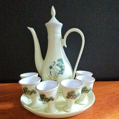Ceramic Japanese Tea Set - Light Green 