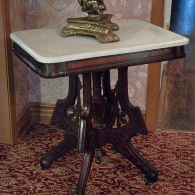 Eastlake White Marble Top Table