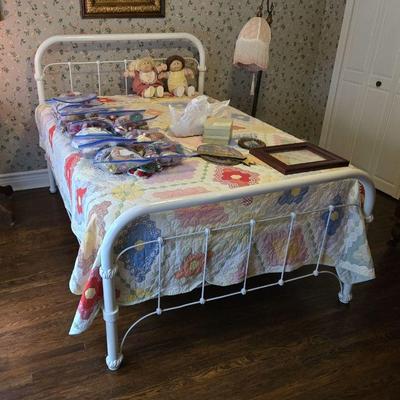 Antique Full Cast Iron Bed 