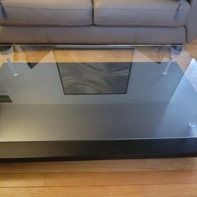 Contemporary glass coffee table 