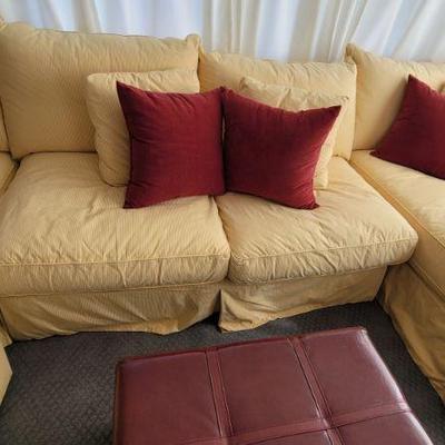 Beautiful sectional yellow fabric 
