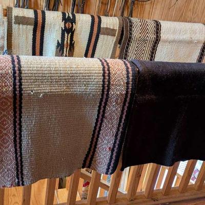 7 Western Saddle Pads – Wool-Like Material, Assorted Colors