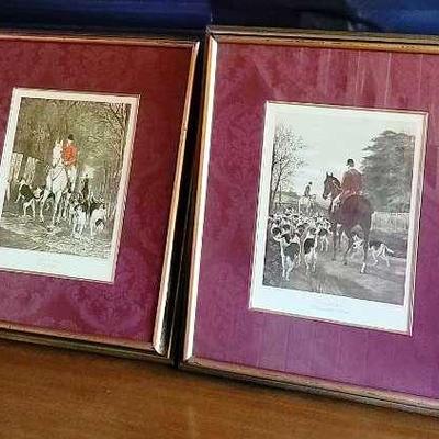 Fox Hunting Equine Matching Art Pieces by Hester and Douglas