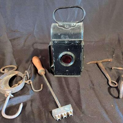 Light of London Carriage Lamp, Vintage Branding Iron, Hardware From Scale