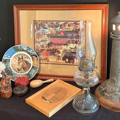 Americana Print by Charles Wysocki, Lighthouse Nightlight & Decorative Collectibles