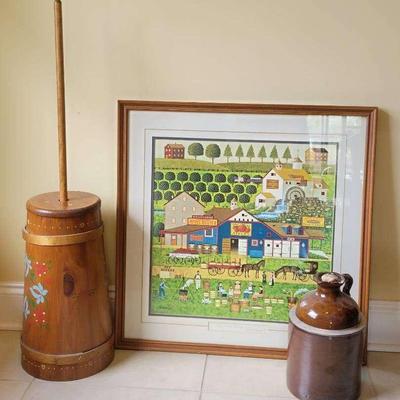 Charles Wysocki Signed Print "Apple Butter Makers" & More