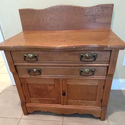 Vintage Oak Wash Stand