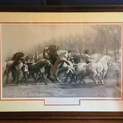 "The Horse Fair" by Rosa Bonheur Framed Print